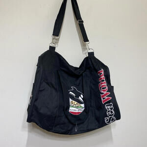 2021 SeaWorld Duffel Bag SAN DIEGO CA. Black With Orca Decal